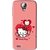 Snooky Printed Pinky Kitty Mobile Back Cover For Lenovo S820 - Pink