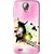 Snooky Printed Flying Man Mobile Back Cover For Lenovo S820 - Pink