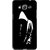 Snooky Printed Thinking Man Mobile Back Cover For Samsung Galaxy Grand Prime - Black
