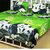 Reet Textile Panda 3D Printed Poly-cotton Double Bed Sheet with 2 Pillow Covers
