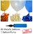 81 pieces Blue, White and Orange metallic balloons with Balloon Pumps, Birthday decoration combo for Baby boys