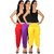 Culture the Dignity Women's Lycra Side Plated Dhoti Patiala Salwar Harem Pants Combo - C_SP_DH_RVY - Red - Violet - Yellow - Pack of 3