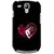 Snooky Printed Lady Heart Mobile Back Cover For Samsung Galaxy S3 Mini - Black