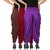 Culture the Dignity Women's Lycra Side Plated Dhoti Patiala Salwar Harem Pants Combo - C_SP_DH_B2MV - Brown - Maroon - Violet - Pack of 3