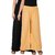 Culture the Dignity Women's Rayon Solid Palazzo Ethnic  Pants Palazzo Ethnic Trousers Combo of 2 -  Black -  Cream -  C_RPZ_BC -  Pack of 2 -  Free Size