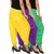 Culture the Dignity Women's Lycra Side Plated Dhoti Patiala Salwar Harem Pants Combo - C_SP_DH_GVY - Green - Violet - Yellow - Pack of 3