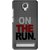 Snooky Printed On The Run Mobile Back Cover For Micromax Bolt Q331 - Grey