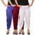 Culture the Dignity Women's Lycra Side Plated Dhoti Patiala Salwar Harem Pants Combo - C_SP_DH_B1MW - Blue - Maroon - White - Pack of 3