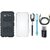 Oppo F3 Shockproof Tough Armour Defender Case with Memory Card Reader, Silicon Back Cover, Selfie Stick, USB LED Light and AUX Cable