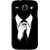 Snooky Printed White Collar Mobile Back Cover For Samsung Galaxy 8262 - Black