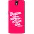 Snooky Printed Live the Life Mobile Back Cover For OnePlus One - Pink