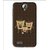 Snooky Printed Wake Up Coffee Mobile Back Cover For Lenovo A850 - Brown