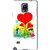 Snooky Printed Heart Plant Mobile Back Cover For Samsung Galaxy Note 4 - White