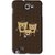 Snooky Printed Wake Up Coffee Mobile Back Cover For Samsung Galaxy Note 1 - Brown