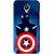 Snooky Printed America Sheild Mobile Back Cover For Meizu M2 Note - Blue