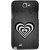 Snooky Printed Hypro Heart Mobile Back Cover For Samsung Galaxy Note 2 - Black