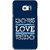Snooky Printed Love Your Work Mobile Back Cover For Samsung Galaxy S6 Edge Plus - Blue