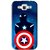 Snooky Printed America Sheild Mobile Back Cover For Samsung Galaxy 8552 - Blue