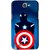 Snooky Printed America Sheild Mobile Back Cover For Samsung Galaxy Note 2 - Blue