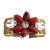 The Jewelbox Designer Free Size Brass Cuff Kada Bangle Bracelet Floral Stones