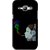 Snooky Printed Color Of Smoke Mobile Back Cover For Samsung Galaxy J1 - Black