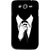 Snooky Printed White Collar Mobile Back Cover For Samsung Galaxy Grand 2 - Black