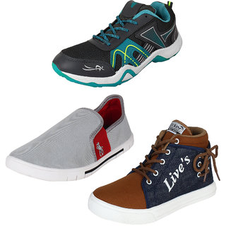 Buy Earton Men Combo Pack 3 Sports Shoes With Casual Sneakers Shoes and Loafer Online 999 from ShopClues