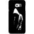 Snooky Printed Thinking Man Mobile Back Cover For Samsung Galaxy S6 Edge Plus - Black
