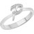 Vidhi Jewels Rhodium and Silver Plated Initial P Alloy  Brass Finger Ring for Women  Girls VFR285R
