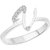 Vidhi Jewels Rhodium and Silver Plated Initial R Alloy  Brass Finger Ring for Women  Girls VFR287R