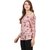 Amiable Look Casual 3/4th Sleeve Printed Women Red Top