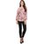 Amiable Look Casual 3/4th Sleeve Printed Women Red Top
