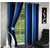 Attractivehomes Vento Blue Polyster Printed 2 Door Curtains