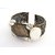 The Jewelbox Designer Free Size Brass Cuff Kada Bangle Bracelet Wood Pearl
