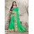 Bhavna creation Green Nylon Embroidered Saree With Blouse
