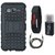 Lenovo K8 Shockproof Kick Stand Defender Back Cover with Memory Card Reader, Digital Watch and AUX Cable