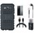 Samsung C9 Pro Shockproof Tough Armour Defender Case with Memory Card Reader, Tempered Glass, Earphones and USB Cable