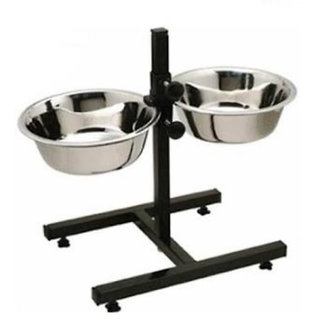 Dog Double Diner Set With Stainless Steel Bowls 1500 ML  2