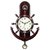 PLAZA Pendulum Wall Clock (45 cm x 30 cm x 5 cm, Brown)