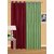 IDOLESHOP Polyester Maroon, Green Plain Door Curtains(7 feet in Height, Pack of 2)