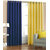IDOLESHOP Polyester Dark Blue, Yellow Plain Long Door Curtains(9 feet in Height, Pack of 2)