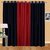 IDOLESHOP Polyester Black, Red Plain Long Door Curtains(9 feet in Height, Pack of 3)