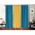 IDOLESHOP Polyester Blue, Yellow Plain Long Door Curtains(9 feet in Height, Pack of 3)