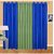 IDOLESHOP Polyester Blue, Green Plain Long Door Curtains(9 feet in Height, Pack of 3)
