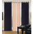 IDOLESHOP Polyester Black, Beige Plain Door Curtains(7 feet in Height, Pack of 3)