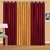 IDOLESHOP Polyester Maroon, Gold Plain Long Door Curtains(9 feet in Height, Pack of 3)