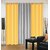 IDOLESHOP Polyester White,Yellow  Plain Long Door Curtains(9 feet in Height, Pack of 3)