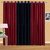 IDOLESHOP Polyester Maroon, Black Plain Door Curtains(7 feet in Height, Pack of 3)