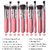 Easydeals 10 Pcs Makeup Brush Set (Pink Silvery)