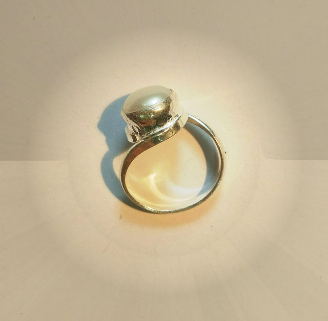 Buy Silver Pearl (Original Sucha Moti) Stylish Ring Online @ ₹395 from  ShopClues